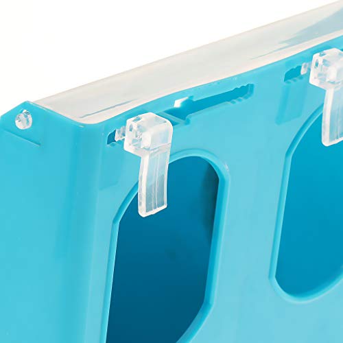 Bird Food Feeding Dish Feeder Bowl Water Drinking Square Cup Hold...
