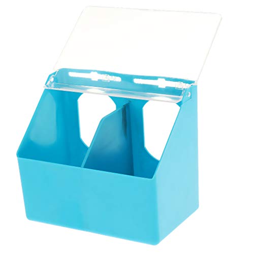 Bird Food Feeding Dish Feeder Bowl Water Drinking Square Cup Hold...