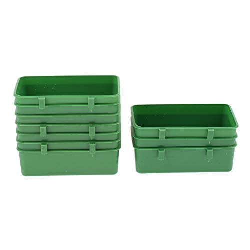 Count 10 Food Water Bowl Bird Cage Feeding Dish Plastic Feeder fo...