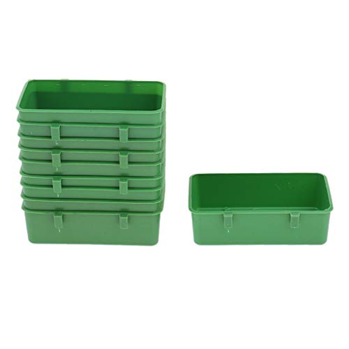 Count 10 Food Water Bowl Bird Cage Feeding Dish Plastic Feeder fo...