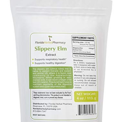 Florida Herbal Pharmacy, Slippery Elm Bark Ulmus rubra Extract ...
