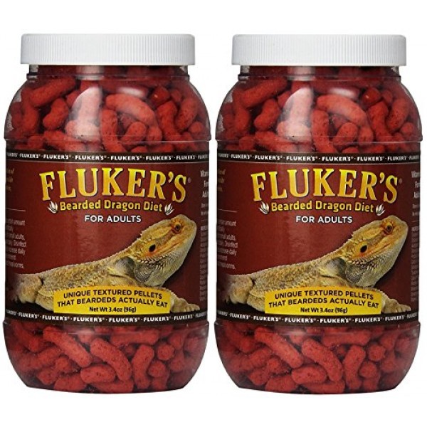 2 Pack Fluker Labs SFK76021 Adult Bearded Dragon Diet Food 3.4...