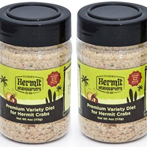 Flukers 2 Pack Variety Diet - Food for Hermit Crabs, 4-Ounce