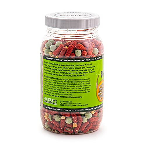 Flukers Buffet Blend Adult Bearded Dragon Veggie Variety Diet