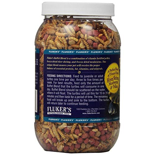 Flukers Buffet Blend Aquatic Turtle Formula for Pets, 7.5-Ounce ...