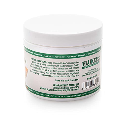 Flukers Calcium Reptile Supplement with added Vitamin D3 - 4oz.
