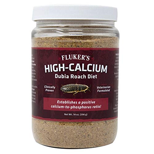 Flukers High Calcium Dubia Roach Diet, 14 Ounces, for Reptile Fe...