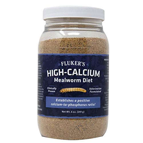 Flukers High Calcium Mealworm Diet, 6 Ounces, for Reptile Feeder...