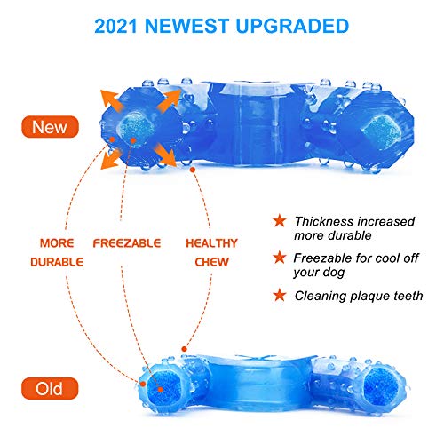 FOCUSPET Dog Chew Toys Cooling Freeze Puppy Teething Rings Arctic...