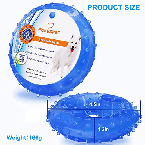 FOCUSPET Dog Chew Toys Cooling Freeze Puppy Teething Rings Arctic...