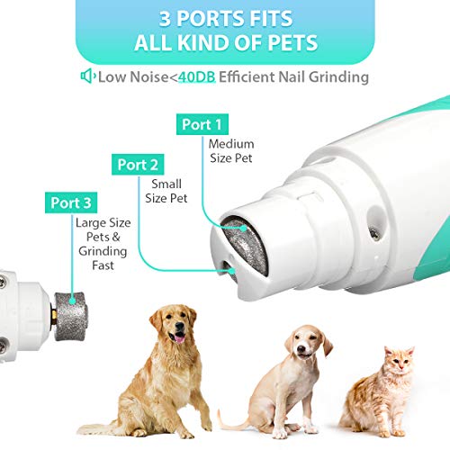 FOCUSPET Dog Nail Grinder, Pet Nail Clipper Nail Trimmer for Smal...