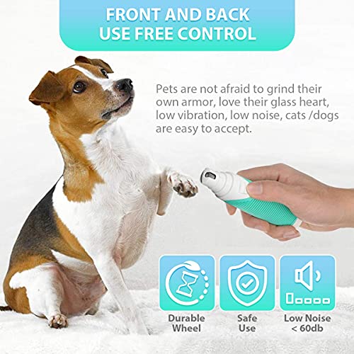 FOCUSPET Dog Nail Grinder, Pet Nail Clipper Nail Trimmer for Smal...