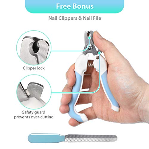 FOCUSPET Dog Nail Grinder, Pet Nail Clipper Nail Trimmer for Smal...