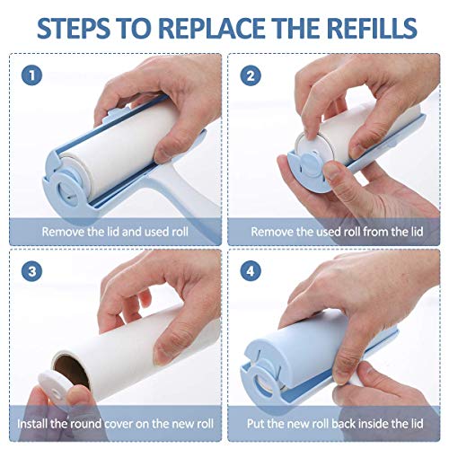 FOCUSPET Lint Roller for Pet Hair, Extra Large Hair Remover for F...