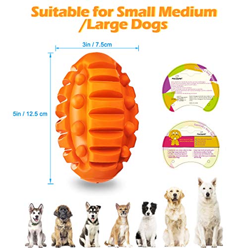 FOCUSPET Squeaky Dog Toys for Aggressive Chewers Large Breed Pet ...