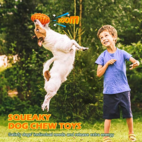 FOCUSPET Squeaky Dog Toys for Aggressive Chewers Large Breed Pet ...
