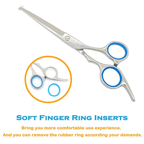 Foneeus Dog Grooming Scissors and Comb Set, Safe Pet Grooming Sci...