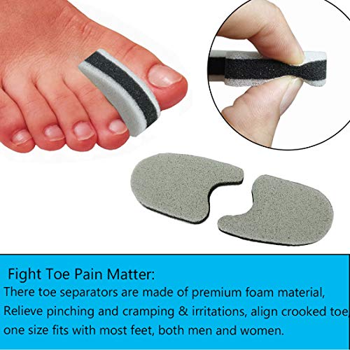 Footsihome Toe Separators, Foam Toe Spacers, 8 Pack Bunion Correc...