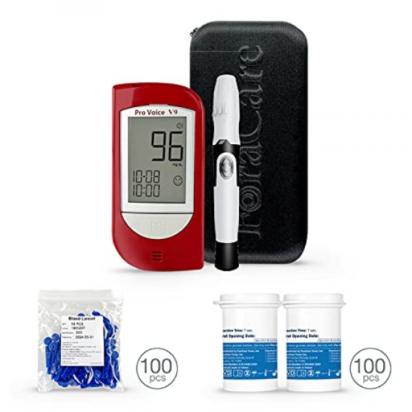 FORA Pro Voice V9 Diabetes Testing Kit for Accurate and Easy Moni...