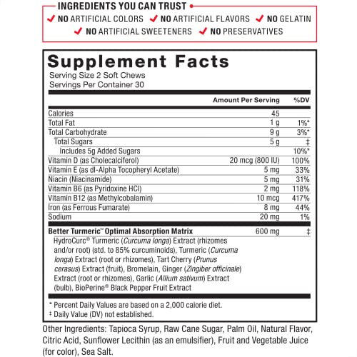 Force Factor Better Turmeric Inflammation Supplement for Extra St...
