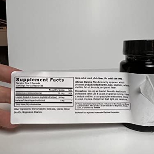 Force Factor Longjack Tongkat Ali 500mg for Men, Longjack Extract...