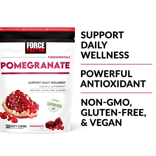 Force Factor Pomegranate Soft Chews, Heart Health, Bone Health, &...