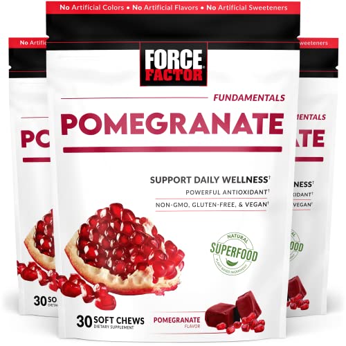 Force Factor Pomegranate Soft Chews, Heart Health, Bone Health, &...