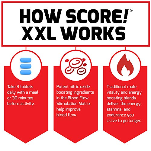 Force Factor Score! XXL, 3-Pack, Nitric Oxide Booster Supplement ...