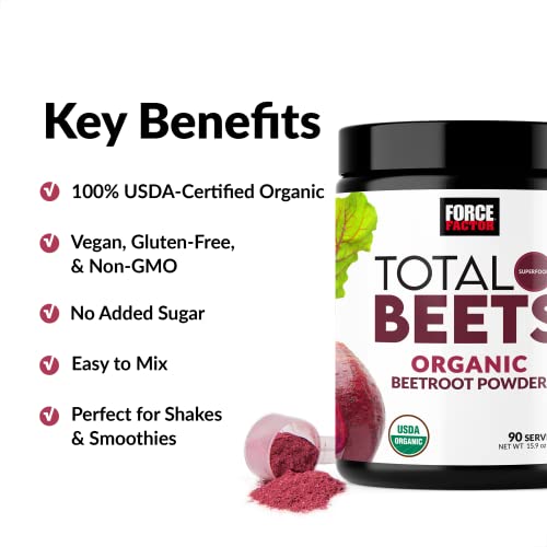 Force Factor Total Beets Organic Beetroot Powder, Beet Root Powde...