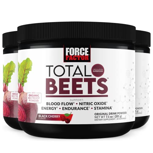 Force Factor Total Beets Superfood Beet Root Powder 3-Pack, Nitra...