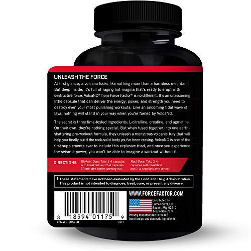 Force Factor Volcano Pre Workout Nitric Oxide Booster Supplement ...