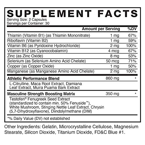 Test X180 Alpha Total T Boost for Men with Fenugreek...