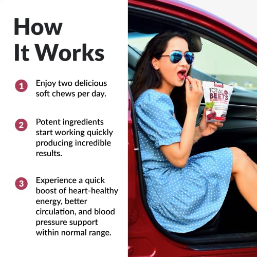 Total Beets Blood Pressure Support Supplements with Beet Powder, ...