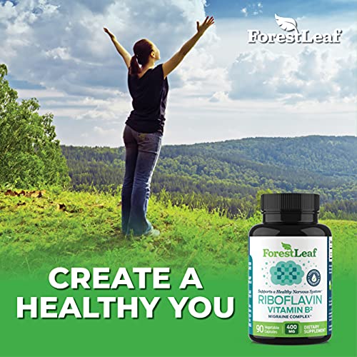 Vitamin B2 Riboflavin, 400mg - 90 Capsules - Promotes Healthier B...