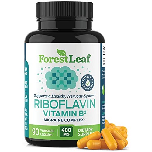 Vitamin B2 Riboflavin, 400mg - 90 Capsules - Promotes Healthier B...