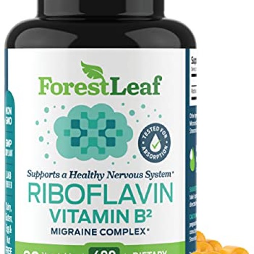 Vitamin B2 Riboflavin, 400mg - 90 Capsules - Promotes Healthier B...