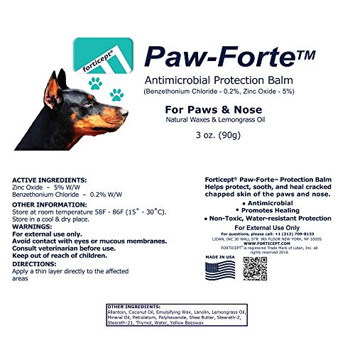 Forticept PAW-Forte Medicated Antimicrobial Paw and Nose Protecti...