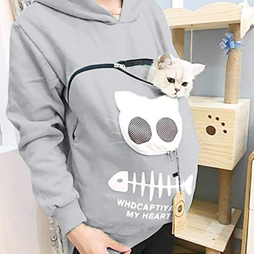 FORUU 2021 Winter Women’s Pet Carrier Shirts Cute Kitten Puppy Ho...
