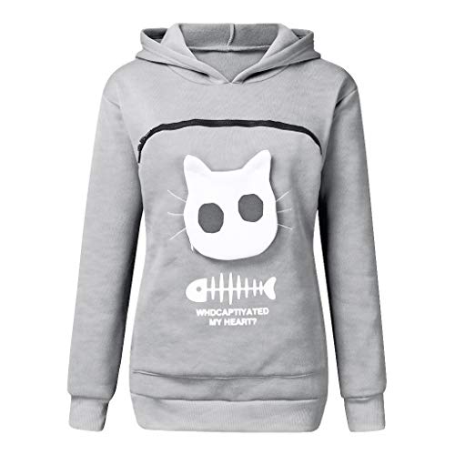 FORUU 2021 Winter Women’s Pet Carrier Shirts Cute Kitten Puppy Ho...