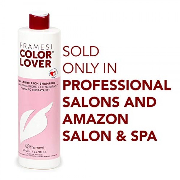 Framesi Color Lover Moisture Rich Shampoo, 16.9 fl oz, Sulfate Fr...
