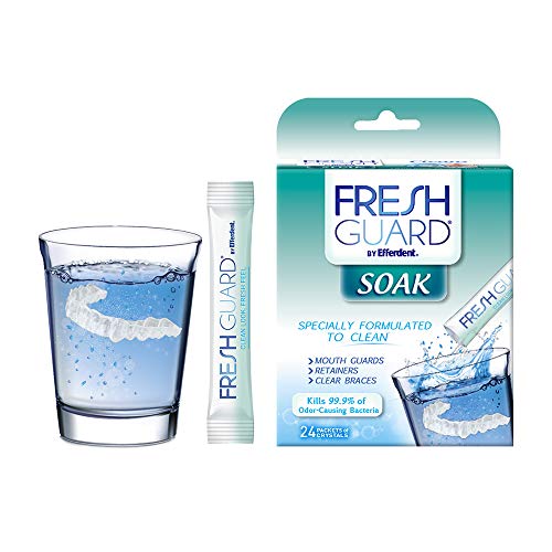 Fresh Guard Soak by Efferdent, Cleans Guards & Retainers, 24 coun...