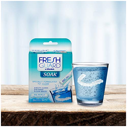 Fresh Guard Soak by Efferdent, Cleans Guards & Retainers, 24 coun...