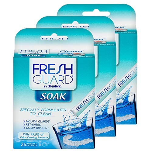 Fresh Guard Soak by Efferdent, Cleans Guards & Retainers, 24 coun...