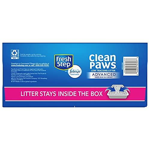 Fresh Step Advanced Clean Paws Clumping Cat Litter, Low Tracking ...