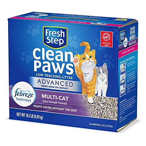 Fresh Step Advanced Clean Paws Clumping Cat Litter, Low Tracking ...