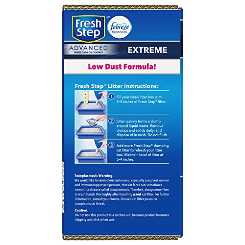 Fresh Step Advanced Extreme Clumping Cat Litter with Odor Control...