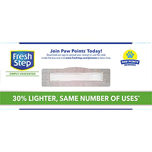 Fresh Step Simply Unscented Lightweight Clumping Cat Litter, 15.4...