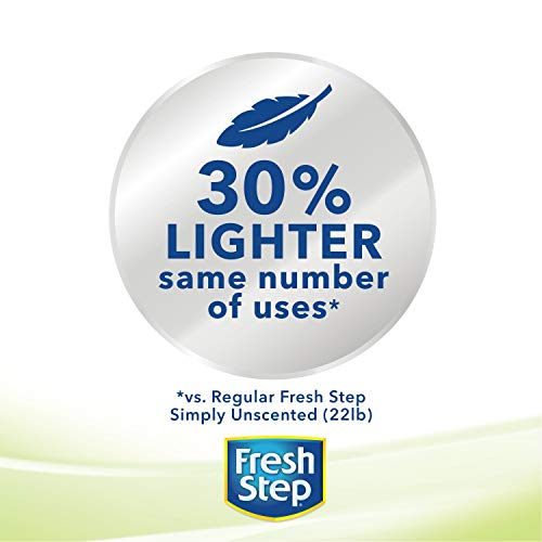 Fresh Step Simply Unscented Lightweight Clumping Cat Litter, 15.4...