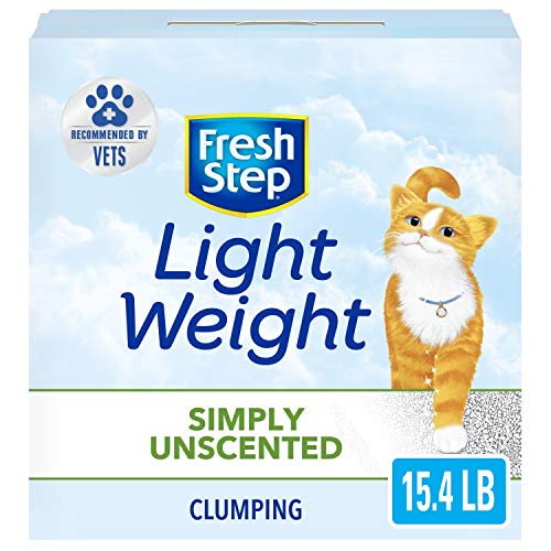 Fresh Step Simply Unscented Lightweight Clumping Cat Litter, 15.4...