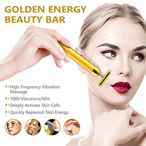 24K Gold Under Eye Mask– 20 Pairs- Under Eye Patches with Face Ma...